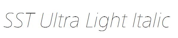 SST Ultra Light Italic