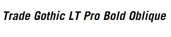 Trade Gothic LT Pro Bold Oblique