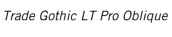 Trade Gothic LT Pro Oblique