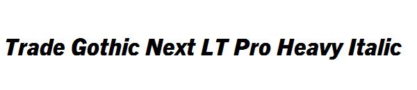 Trade Gothic Next LT Pro Heavy Italic