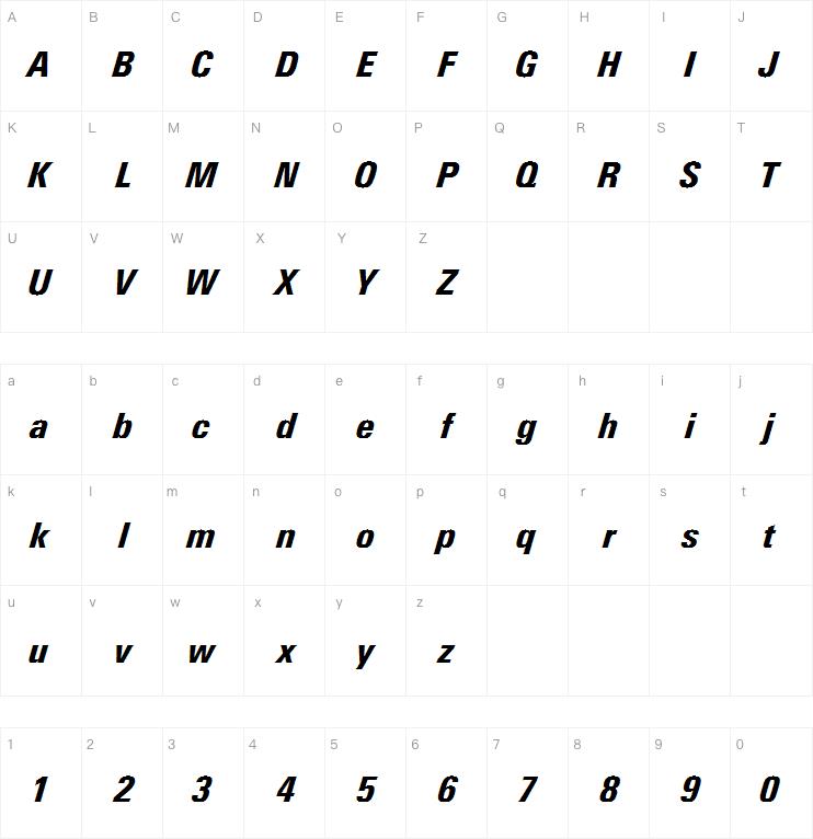 Univers Next Pro Black Condensed Italic