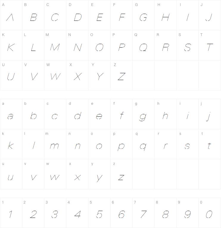 Univers Next Pro UltraLight Extended Italic