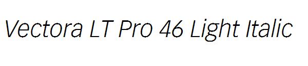 Vectora LT Pro 46 Light Italic