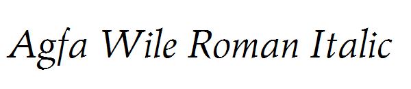 Agfa Wile Roman Italic