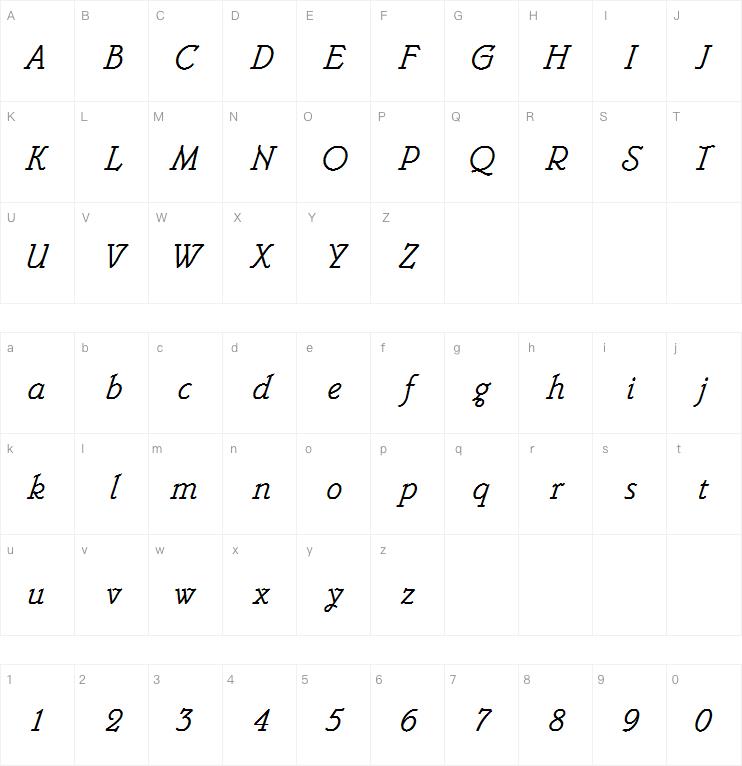 Belwe Mono Italic