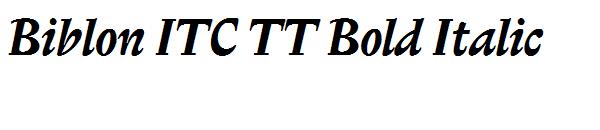 Biblon ITC TT Bold Italic