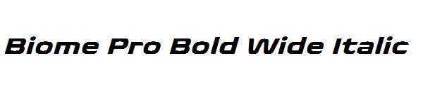 Biome Pro Bold Wide Italic
