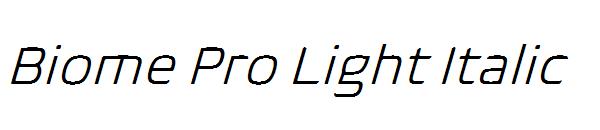 Biome Pro Light Italic