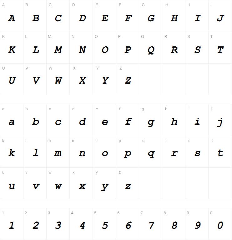 Courier New Bold Italic