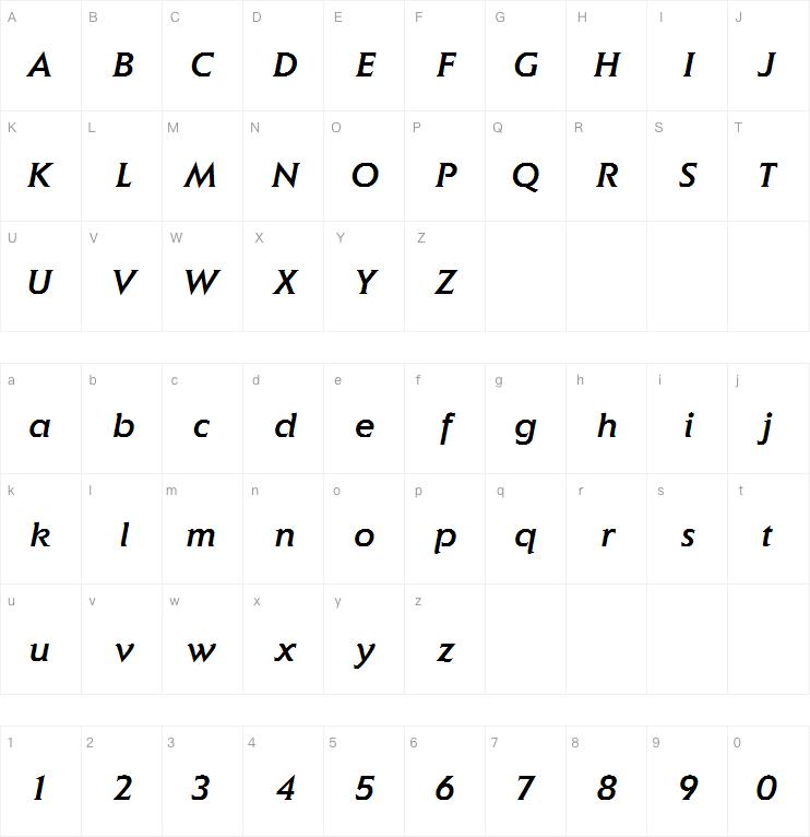 Elan ITC TT Medium Italic