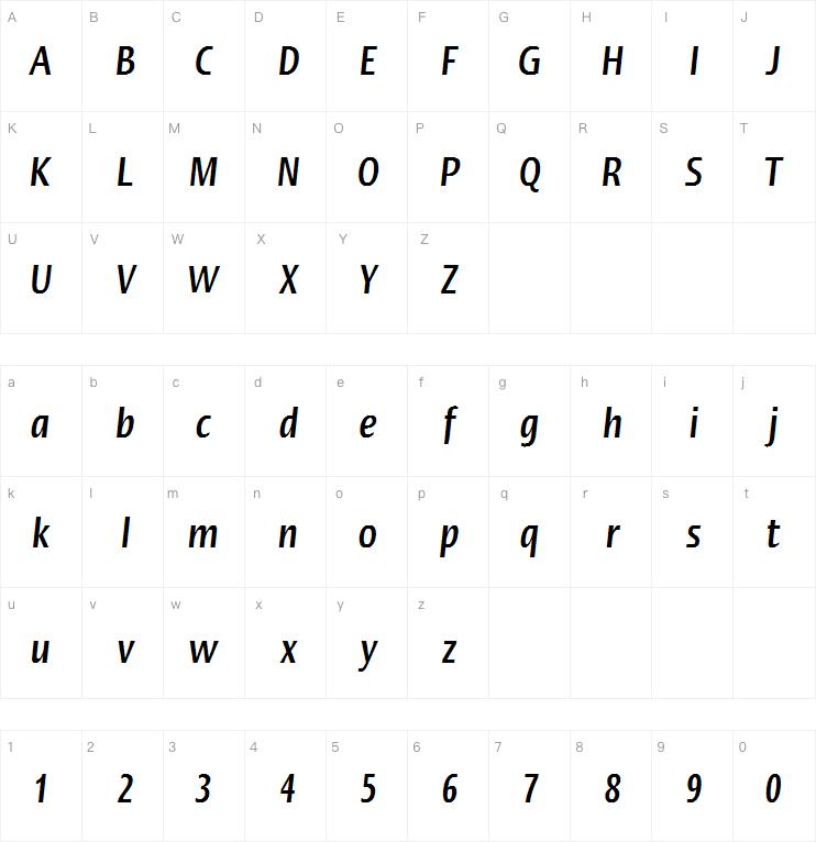 Ergo Com Bold Compressed Italic