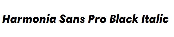 Harmonia Sans Pro Black Italic