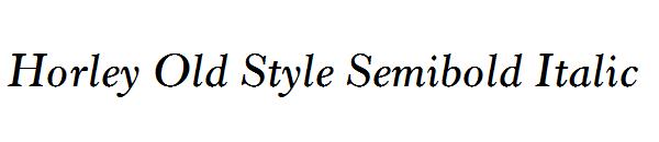 Horley Old Style Semibold Italic
