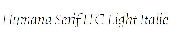 Humana Serif ITC Light Italic