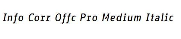 Info Corr Offc Pro Medium Italic