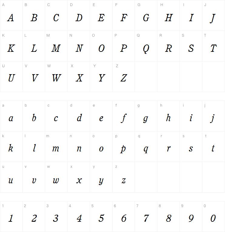 ITC Cushing Book Italic