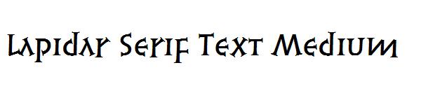 Lapidar Serif Text Medium