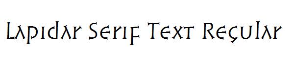 Lapidar Serif Text Regular