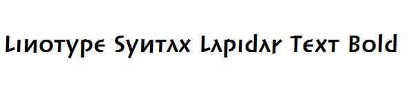 Linotype Syntax Lapidar Text Bold