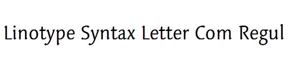 Linotype Syntax Letter Com Regul