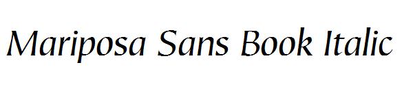 Mariposa Sans Book Italic