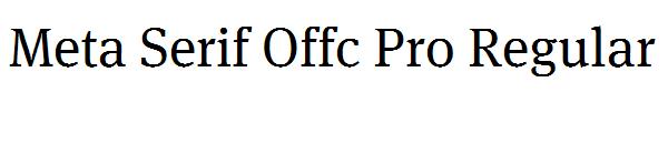 Meta Serif Offc Pro Regular