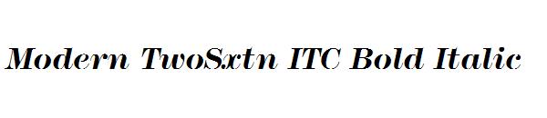 Modern TwoSxtn ITC Bold Italic