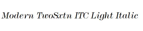 Modern TwoSxtn ITC Light Italic