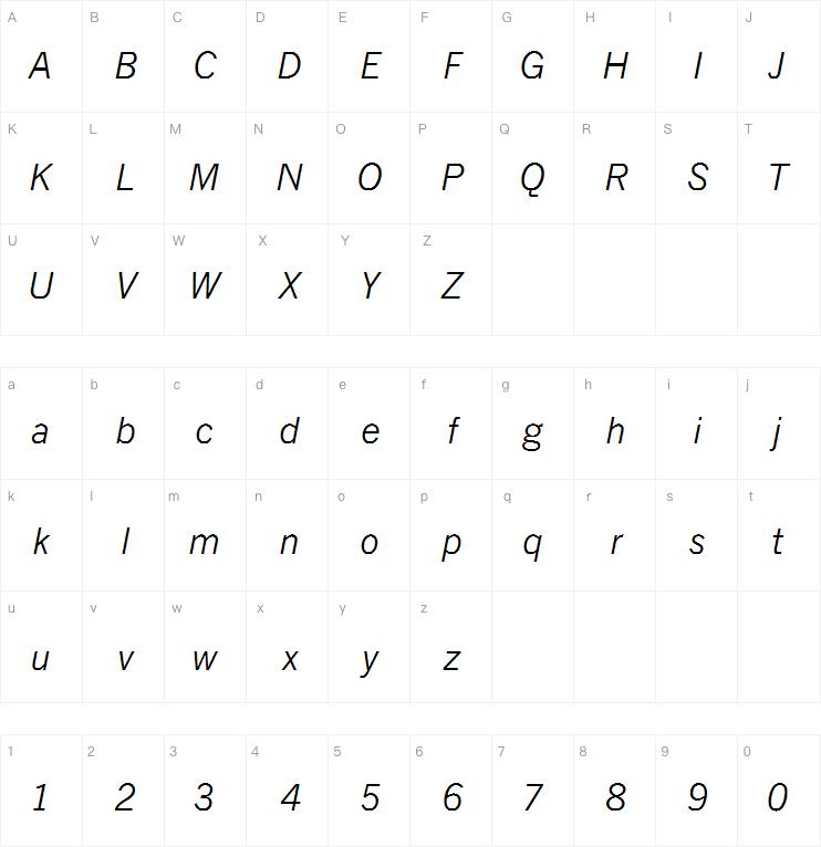 Monotype News Gothic Italic