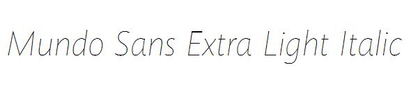 Mundo Sans Extra Light Italic