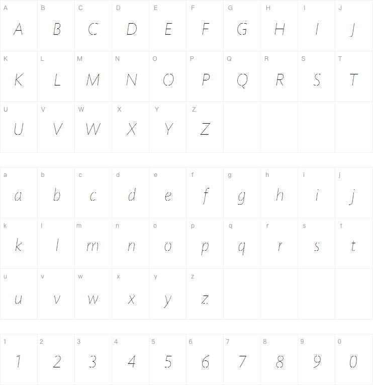 Mundo Sans Extra Light Italic