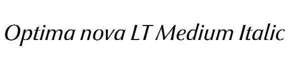 Optima nova LT Medium Italic