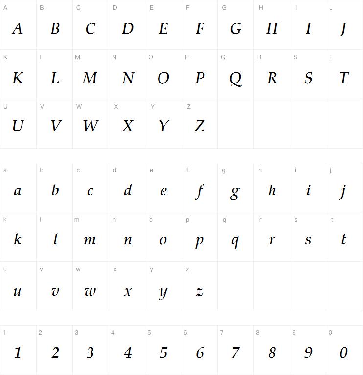 Palatino nova Medium Italic