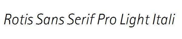 Rotis Sans Serif Pro Light Itali