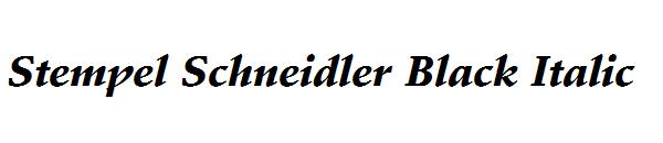 Stempel Schneidler Black Italic