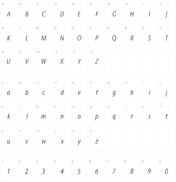 Stone Sans II ITC Com Light Condensed Italic