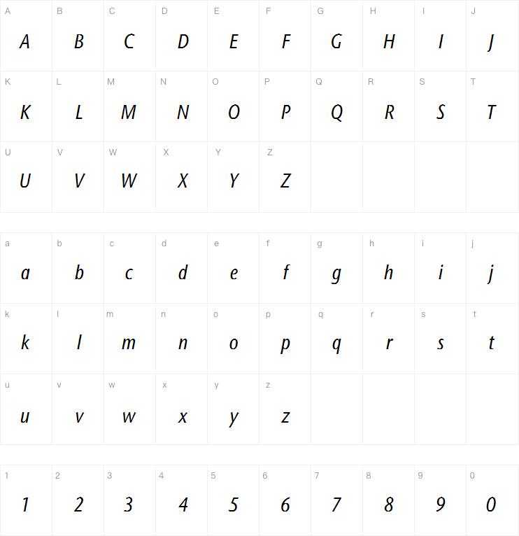 Stone Sans II ITC Com Medium Condensed Italic
