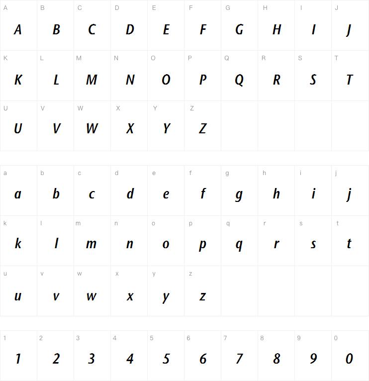 Stone Sans II ITC Com Semibold Condensed Italic