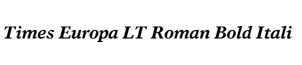 Times Europa LT Roman Bold Itali