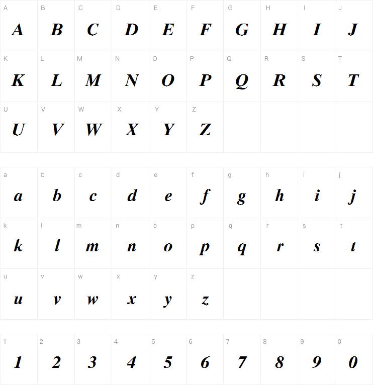 Times Ten LT Roman Bold Italic