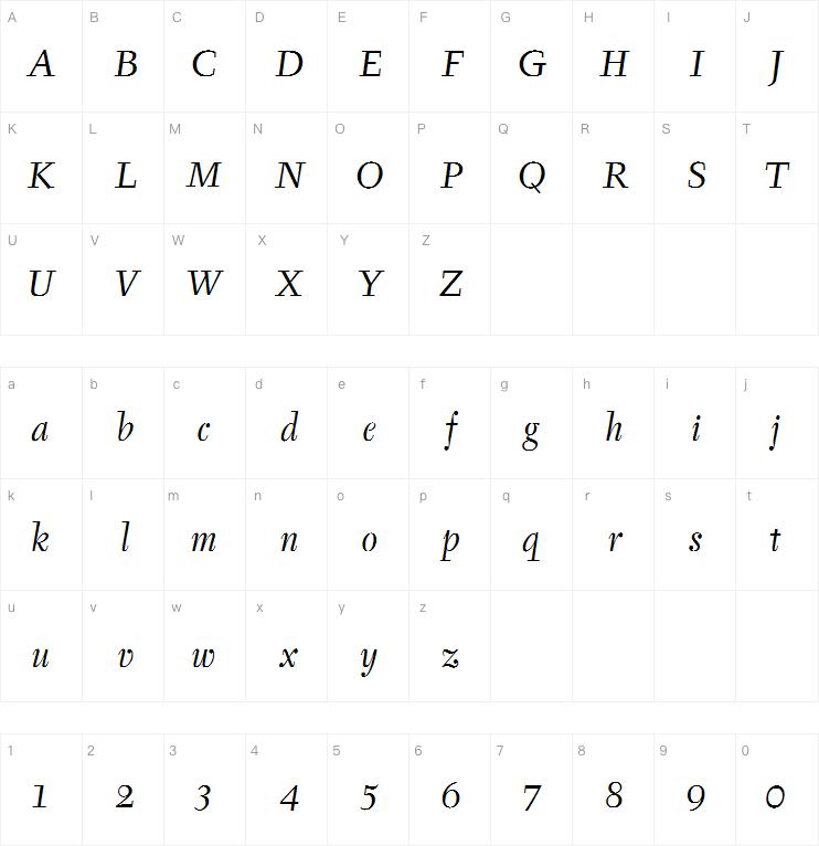 Tyfa ITC Book Italic