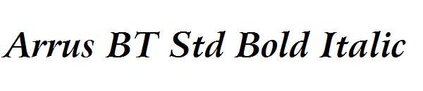Arrus BT Std Bold Italic