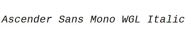 Ascender Sans Mono WGL Italic