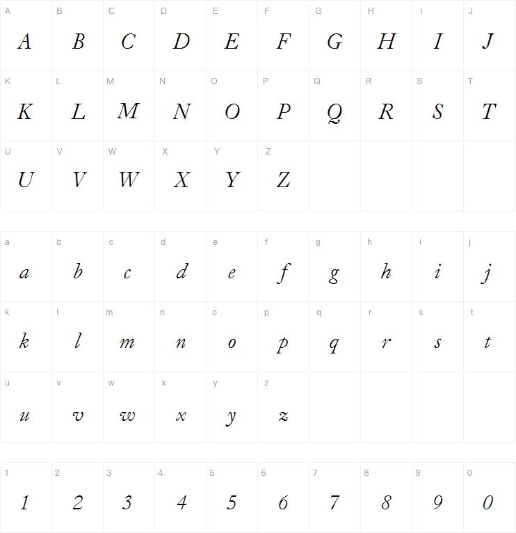 Caslon Old Face Std Italic