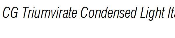 CG Triumvirate Condensed Light Italic