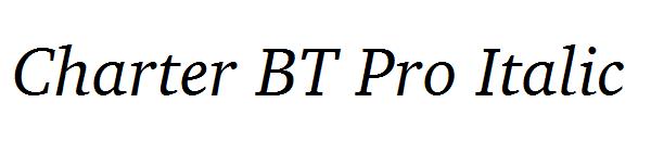 Charter BT Pro Italic
