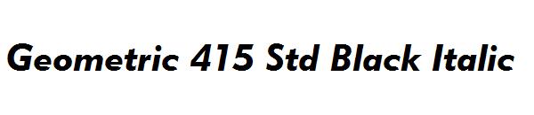 Geometric 415 Std Black Italic