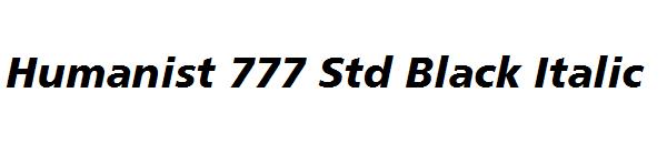 Humanist 777 Std Black Italic