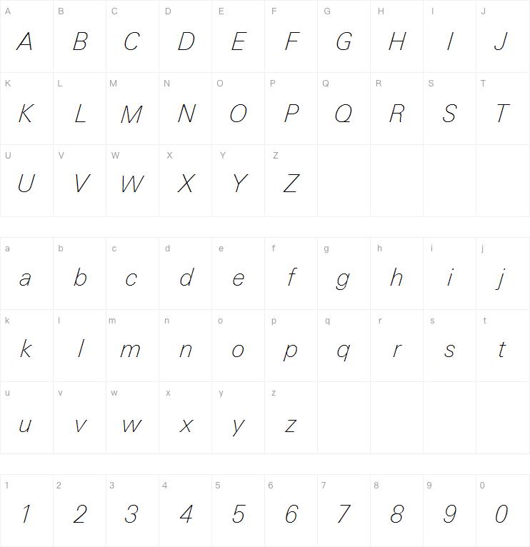 Linotype Univers Com 231 Basic Thin Italic