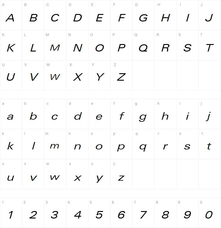 Linotype Univers Com 441 Extended Regular Italic